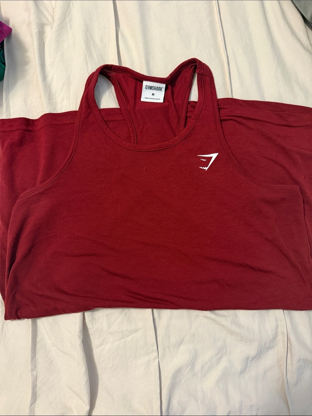 Gymshark Women’s Burgundy Racerback Tank Top size M